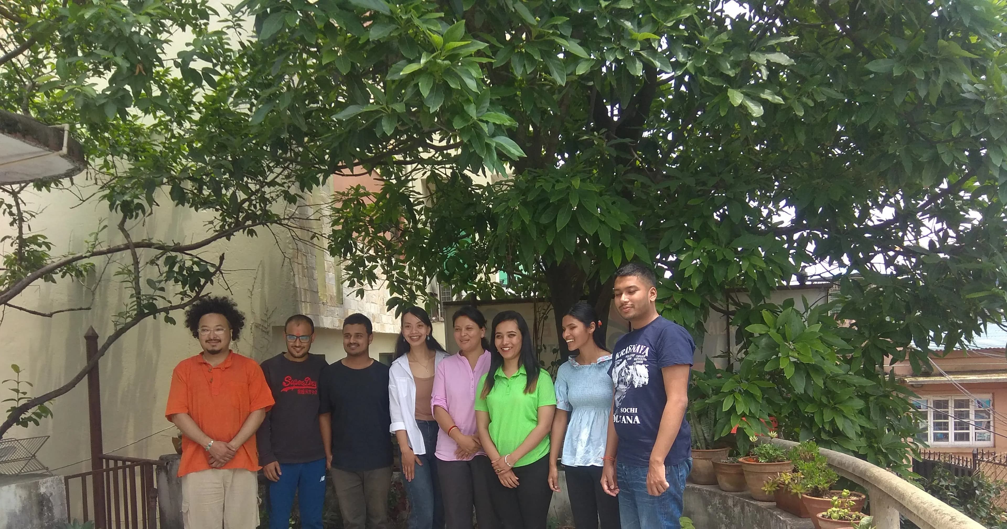 A group picture of participants of Reiki orientation & sound healing session along with Reiki Master Mrs. Sabina Shrestha, Sound Healer Mr. Sanjeet Tuladhar and Executive members of CFC.