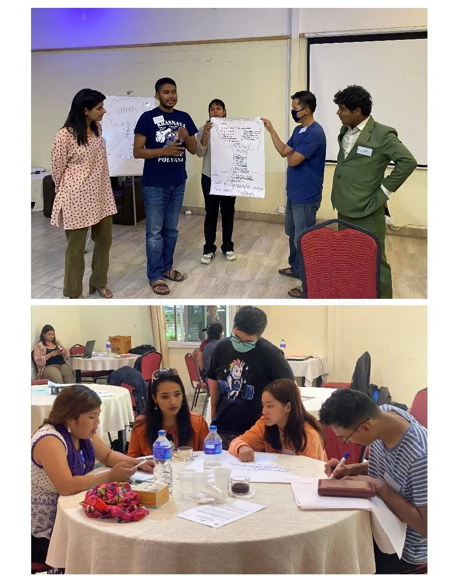 Founder & Director of Chain For Change Mr. Abhishek Shahi & Co-founder & Treasurer Ms. Sanjiya Shrestha attending a training on Gender Inclusiveness.