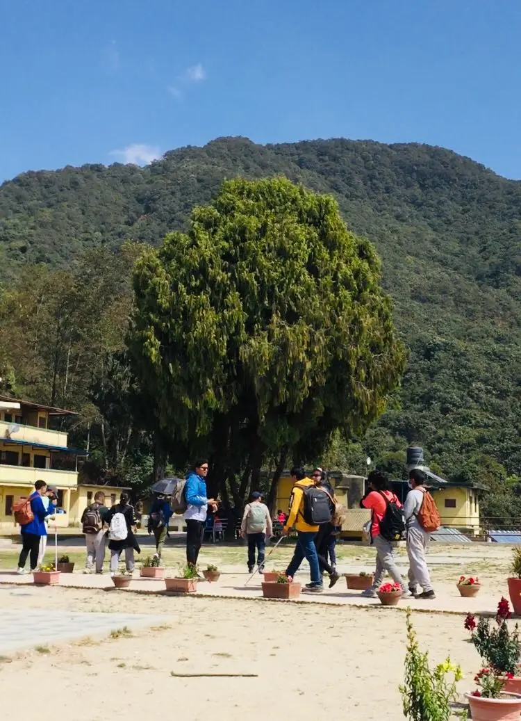 All the hikers with and without visual disabilities have reached to Nagi Gumba.