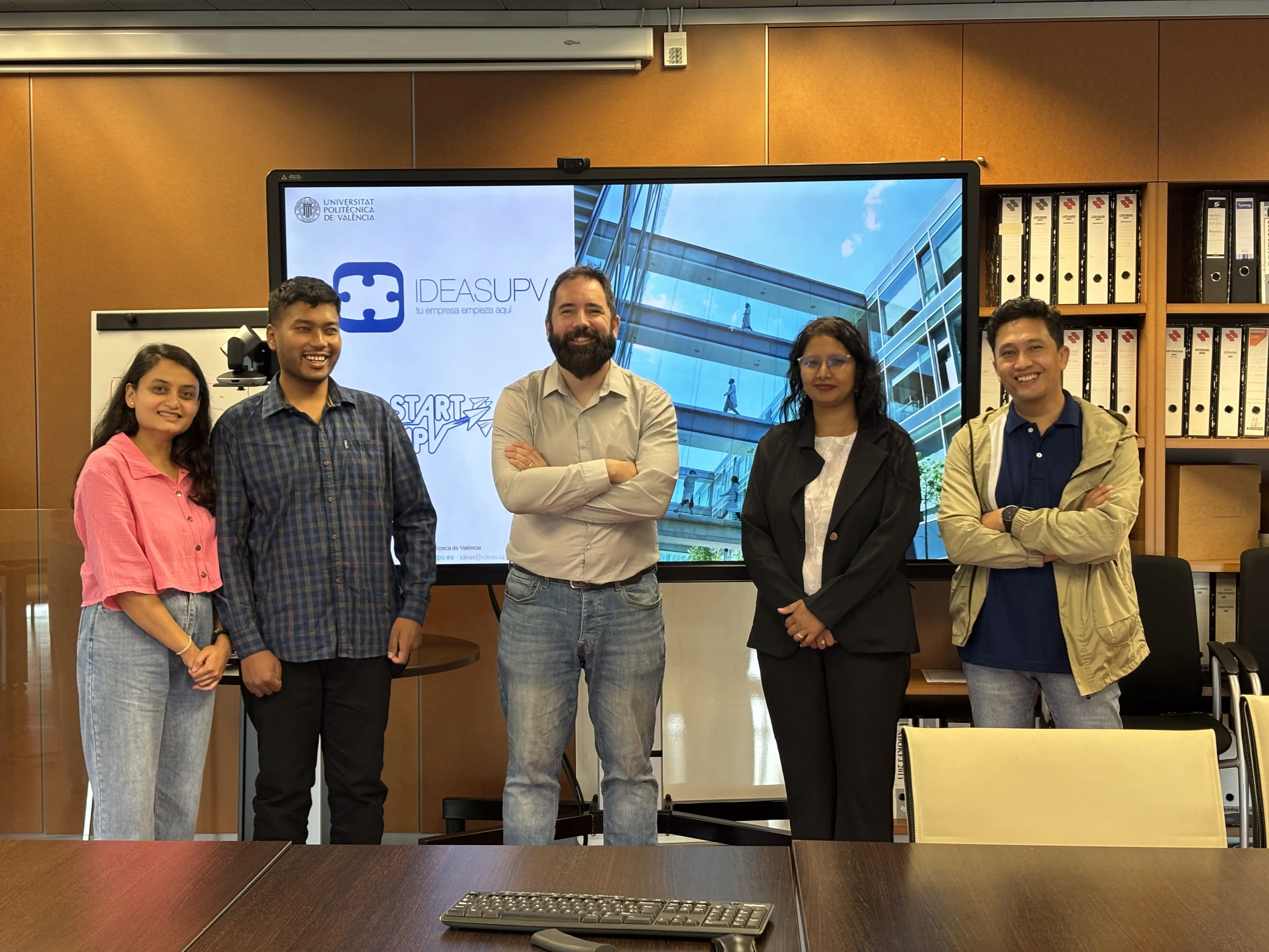 A group picture taken at Idea UPV, including our Founders Mr. Abhishek Shahi and Deepika Shahi, Exchange teachers from St. Xavier's College, Maitighar and Mr. Israel - Idea UPV staff.