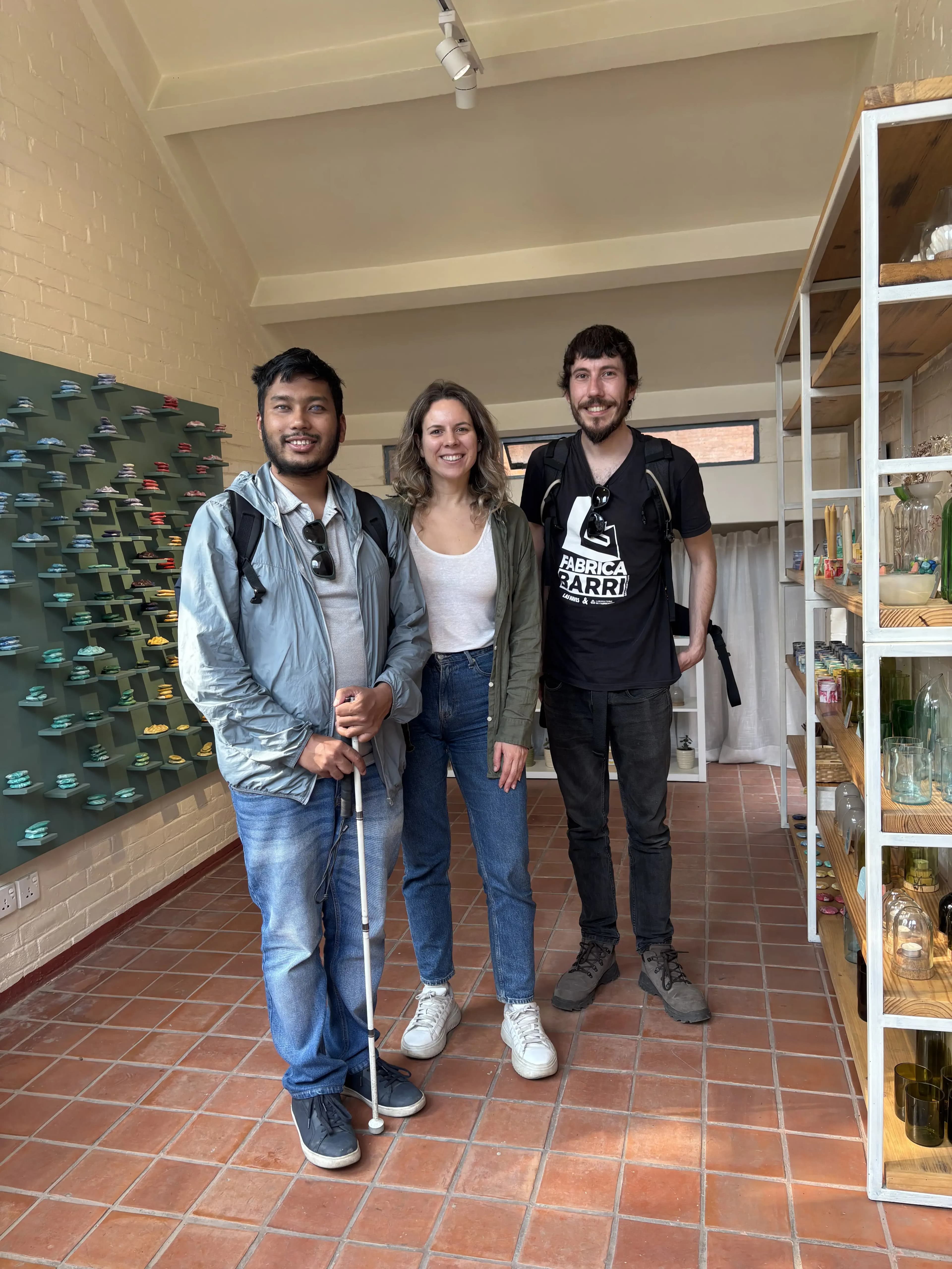 A group picture of 3 individuals including our Founder, Mr. Abhishek Shahi, Mr. Miquel Cañada and Mrs. Eva Villardón Grande.
