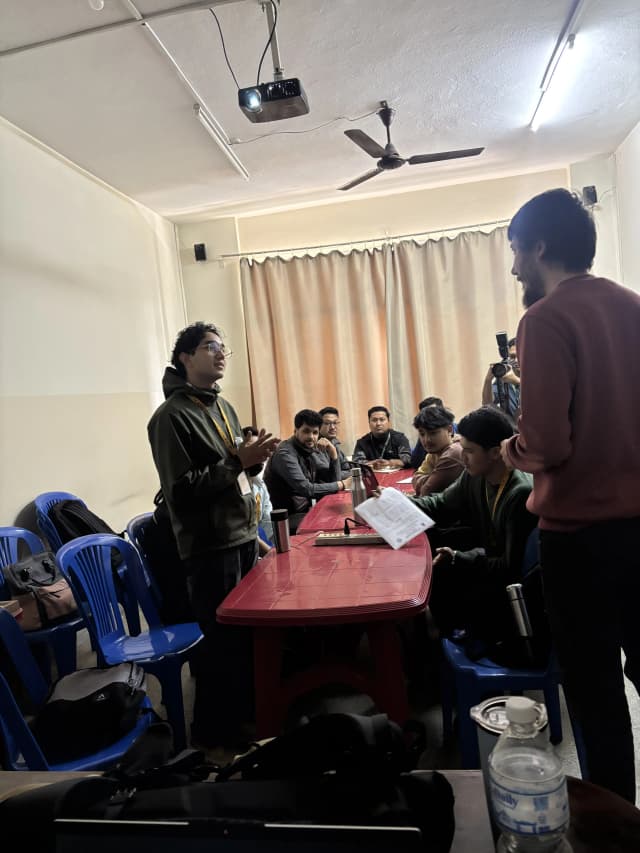 One of the participants, Mr. Supreme Khadka is asking question to the facilitator of Master Class Mr. Miquel Cañada.