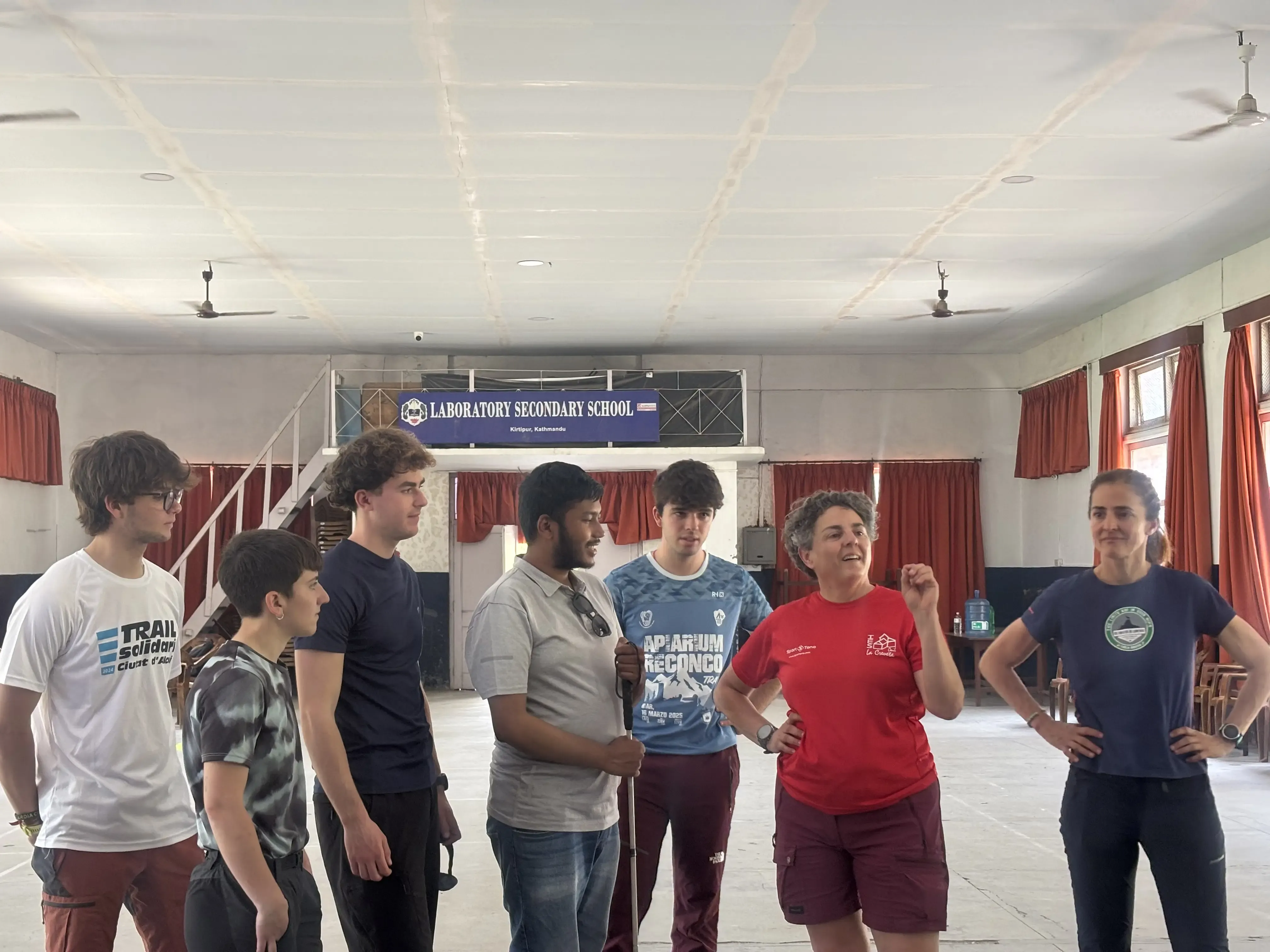 One of the facilitators, Mrs. Nuria Caus Pertegaz is explaining our Founder & President, Mr. Abhishek Shahi, Mrs. Kety Balibrea Melero and 4 Spanish interns.