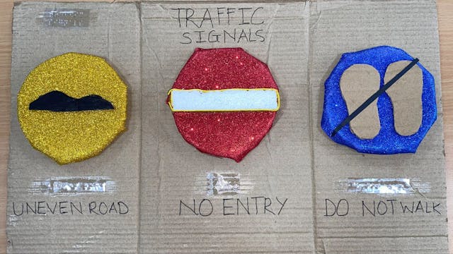 3D model depicting traffic signs